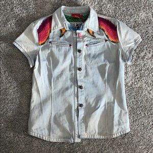 Oilily Embroidered Denim Vest